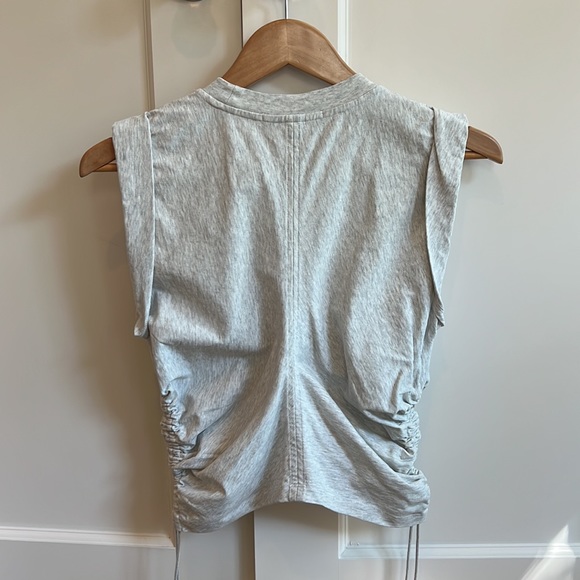 T by Alexander Wang Wash & Go Side-Tie Crop Top, Size S, Grey - Picture 9 of 9